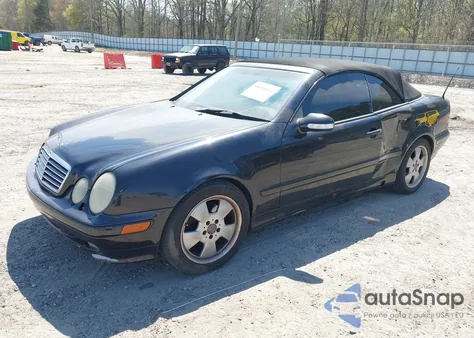 2002 Mercedes-Benz Clk 320 из США, поврежденный, VIN WDBLK65G82T105367